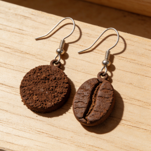 Coffee earrings