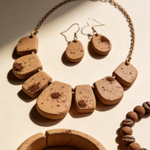 Coffee necklace Gold