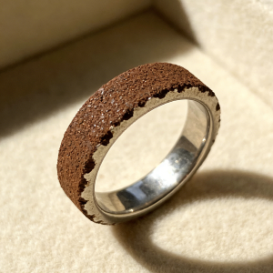 Coffee silver ring